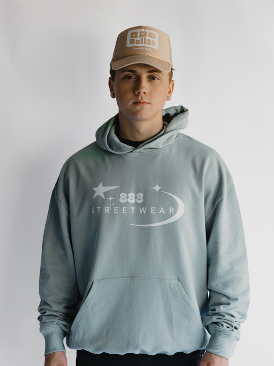 Star Hoodie | Aloe & White hover