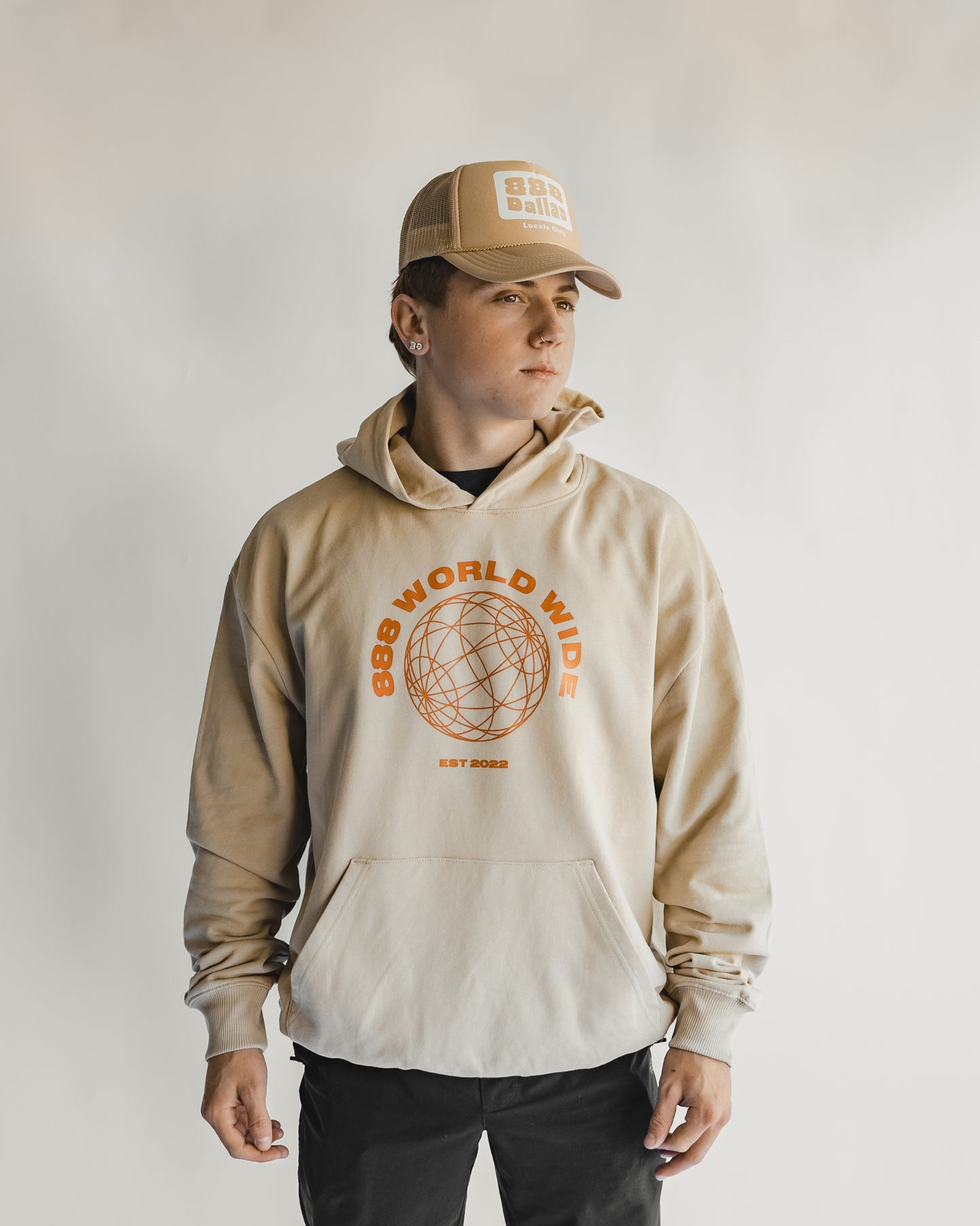 World Wide Hoodie | Dessert & Orange