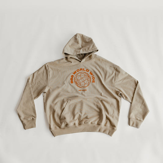 World Wide Hoodie | Dessert & Orange